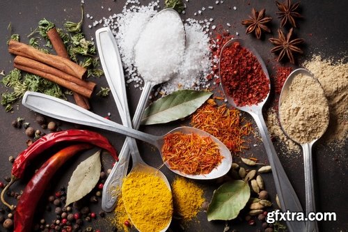 Collection of spices salt pepper spice fragrant seasoning 25 HQ Jpeg