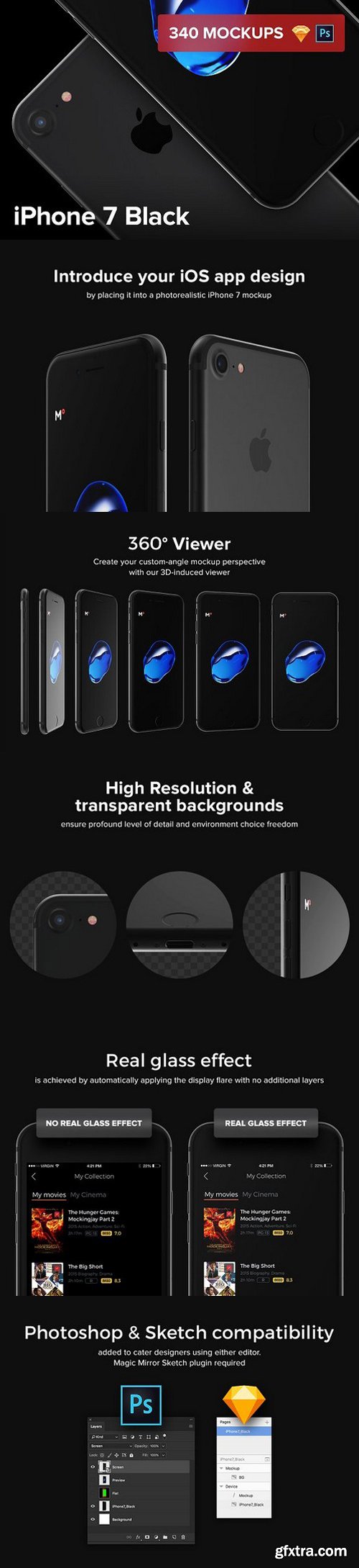 CM - 340 iPhone 7 Black mockups 1244705