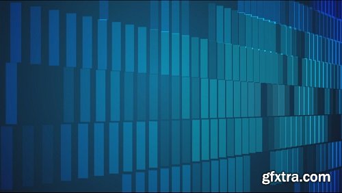 Vertical rectangles arranged in rows oscillate