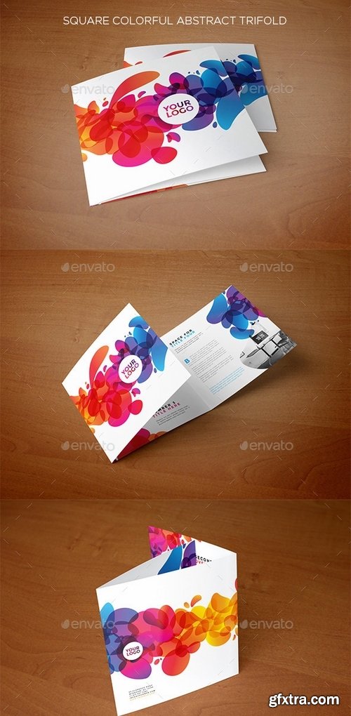 GraphicRiver - Square Colorful Abstract Trifold 12899574