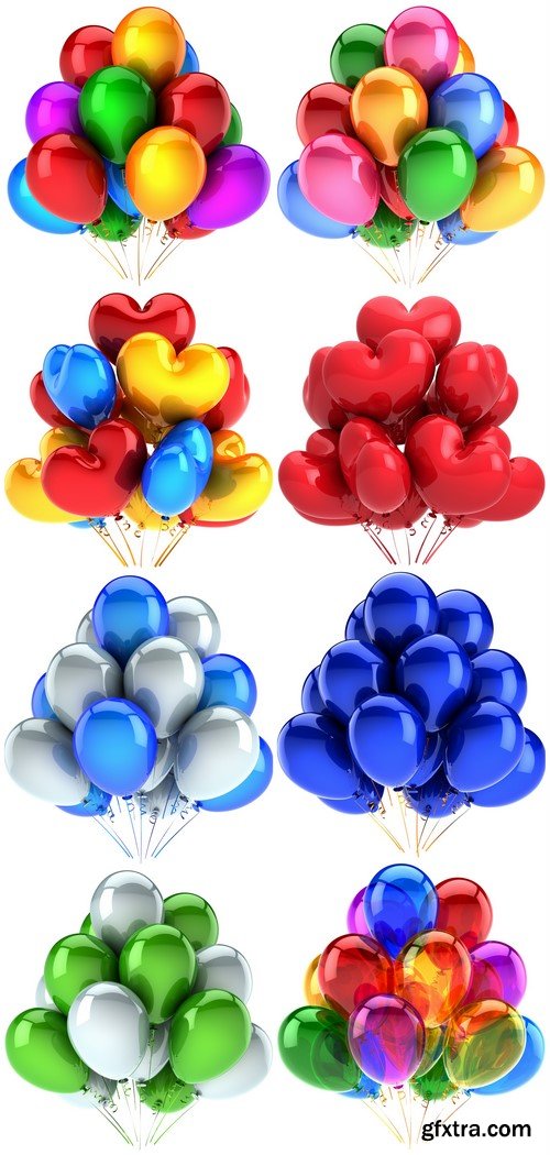 Colored balloons 8X JPEG