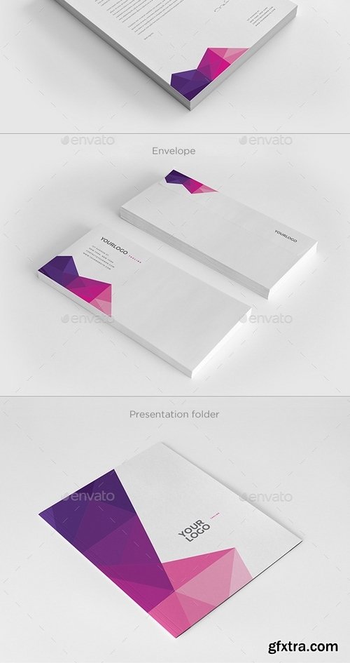 GraphicRiver - Clean Pink Pattern Stationery 12249044