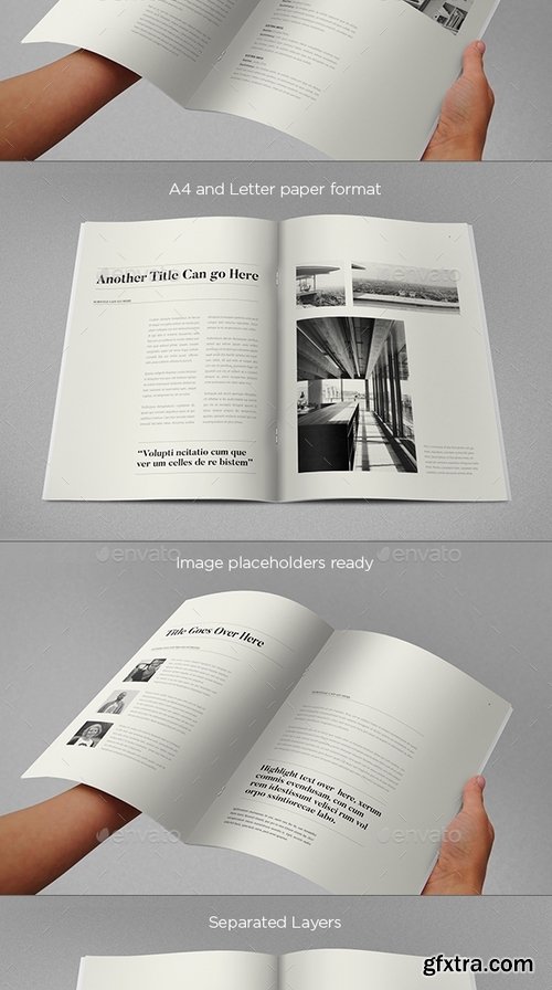 GraphicRiver - Minimal Black & White Magazine 17358159