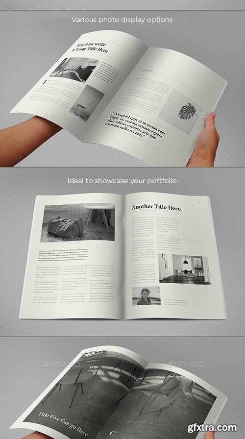 GraphicRiver - Minimal Black & White Magazine 17358159