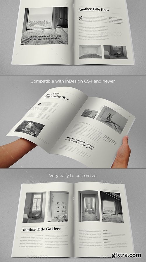 GraphicRiver - Minimal Black & White Magazine 17358159