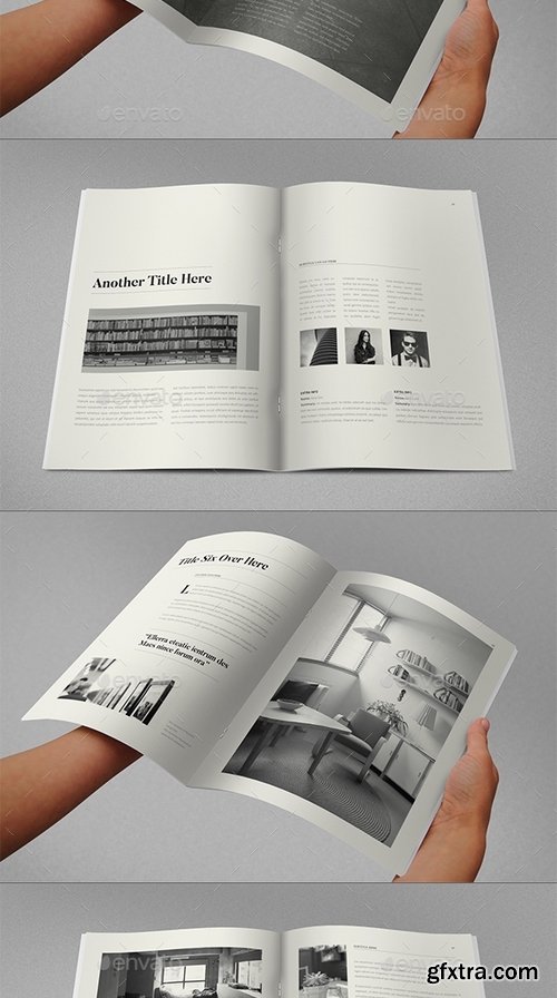 GraphicRiver - Minimal Black & White Magazine 17358159