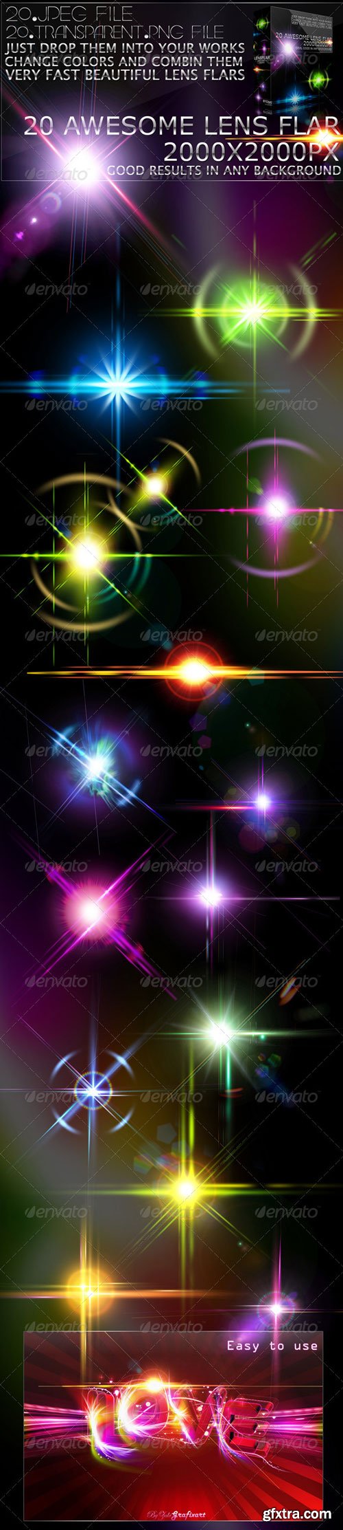 GraphicRiver - 20 Lens Flar Lights Effects 258312