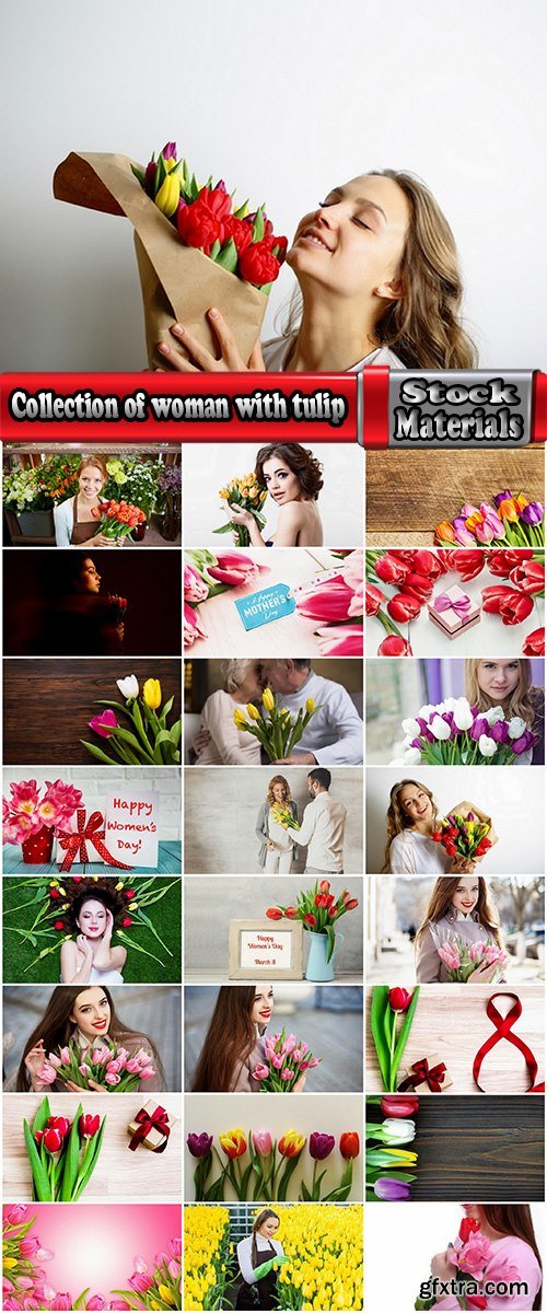 Collection of woman with tulip Mother\'s Day Women\'s Day flowers 25 HQ Jpeg