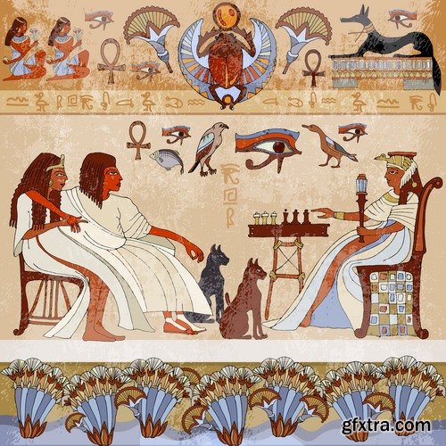 Collection of pharaoh egypt background is the icon 24 EPS