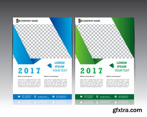 Collection of book cover flyer magazine booklet with infographics vector image 2-25 EPS