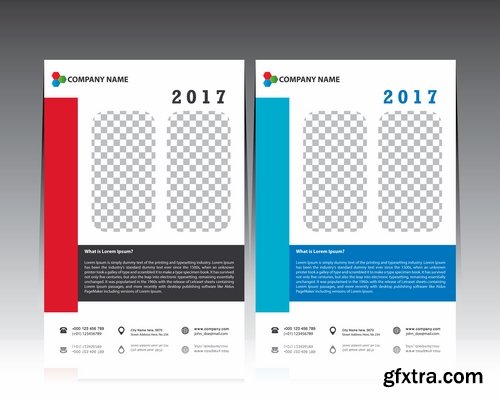 Collection of book cover flyer magazine booklet with infographics vector image 2-25 EPS