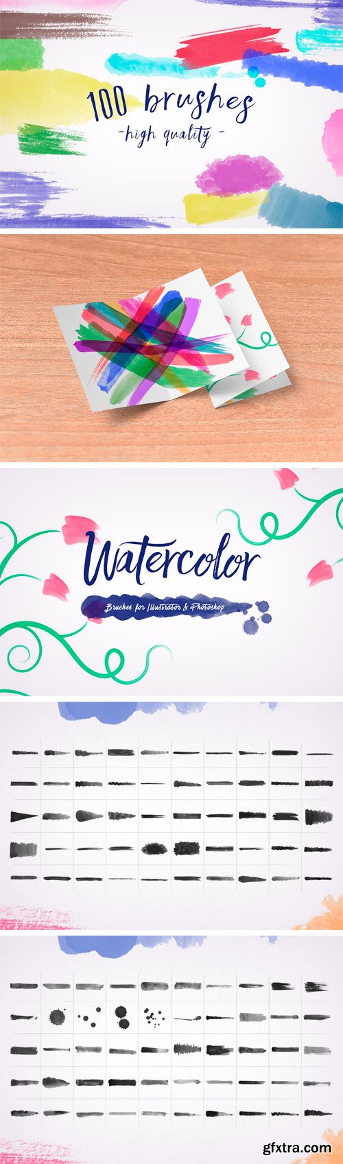 CM 1236151 - 100 Watercolor Brushes