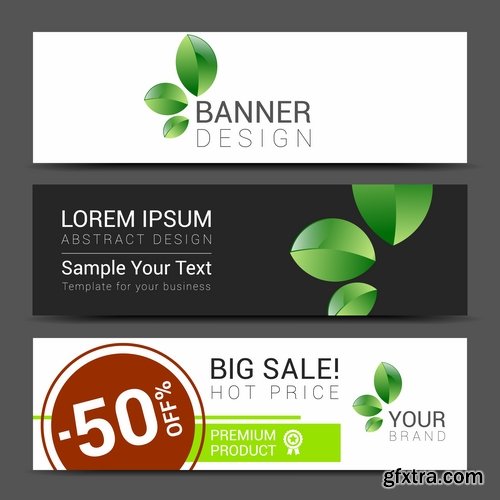 Collection business card flyer banner vector image 13-25 EPS