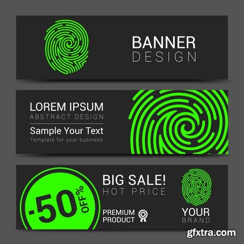 Collection business card flyer banner vector image 13-25 EPS