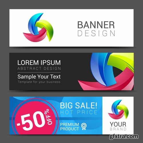 Collection business card flyer banner vector image 13-25 EPS