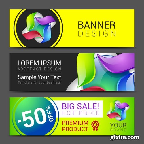 Collection business card flyer banner vector image 13-25 EPS