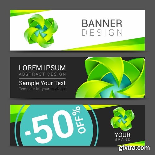 Collection business card flyer banner vector image 13-25 EPS