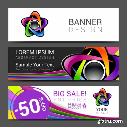 Collection business card flyer banner vector image 13-25 EPS