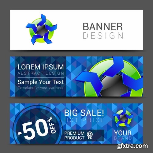 Collection business card flyer banner vector image 13-25 EPS