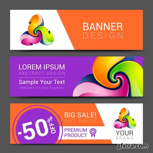 Collection business card flyer banner vector image 13-25 EPS