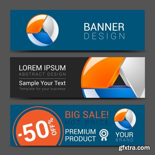 Collection business card flyer banner vector image 13-25 EPS