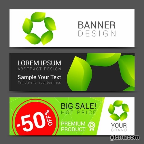 Collection business card flyer banner vector image 13-25 EPS