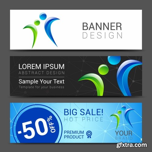 Collection business card flyer banner vector image 13-25 EPS