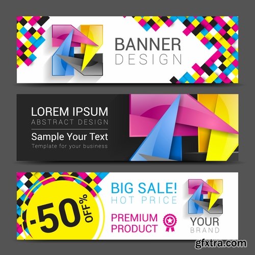 Collection business card flyer banner vector image 13-25 EPS