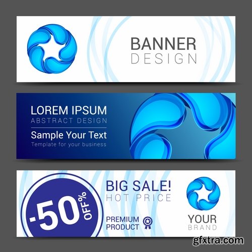 Collection business card flyer banner vector image 13-25 EPS