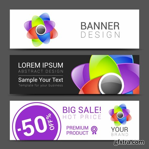 Collection business card flyer banner vector image 13-25 EPS