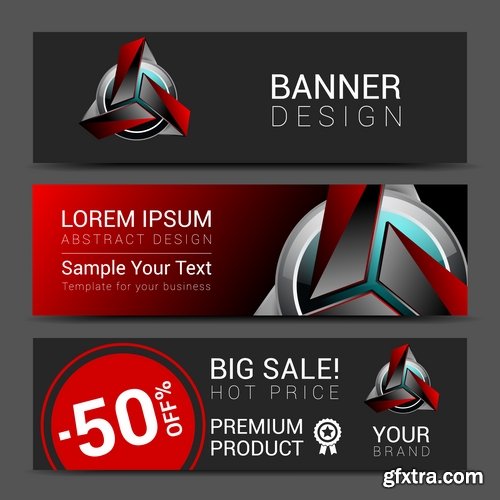 Collection business card flyer banner vector image 13-25 EPS