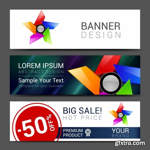 Collection business card flyer banner vector image 13-25 EPS