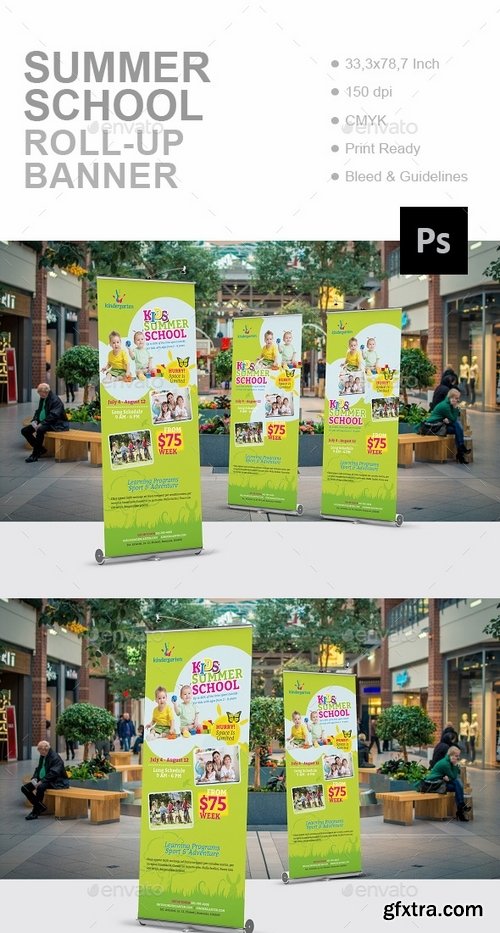 GraphicRiver - Summer School Roll-Up Banner 16768328