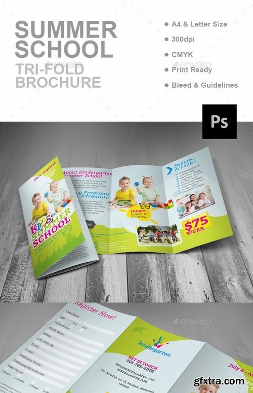 GraphicRiver - Summer School Trifold Brochure 16997379