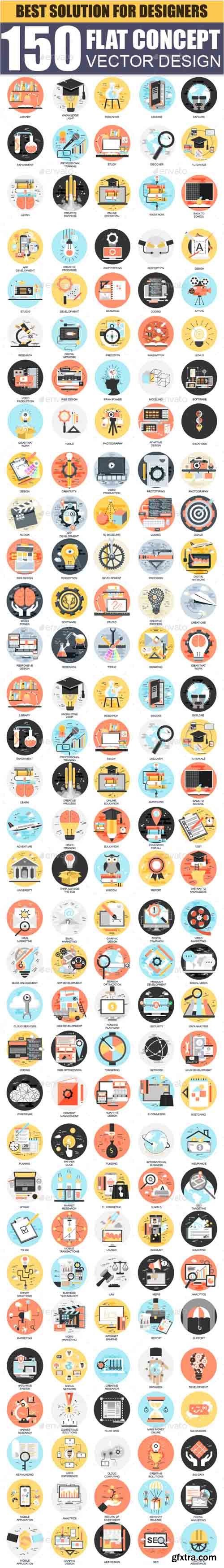 GR - Set of Flat Design Concept Business Icons 18337040