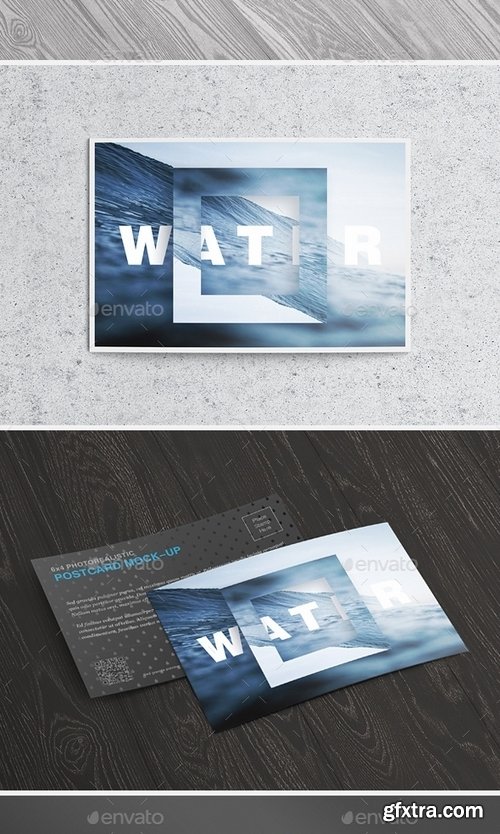 GraphicRiver - Photorealistic 6x4 Postcard & Invitation Mock-Ups 15597544