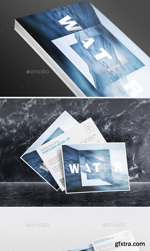 GraphicRiver - Photorealistic 6x4 Postcard & Invitation Mock-Ups 15597544