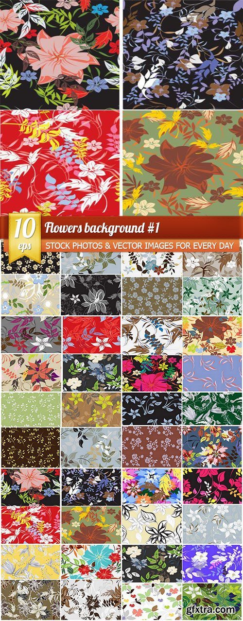 Flowers background #1, 10 x EPS