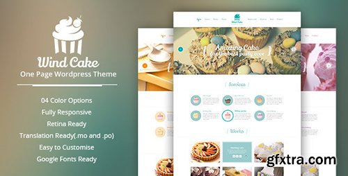 ThemeForest - WindCake v1.6 - OnePage WordPress Theme - 6323383