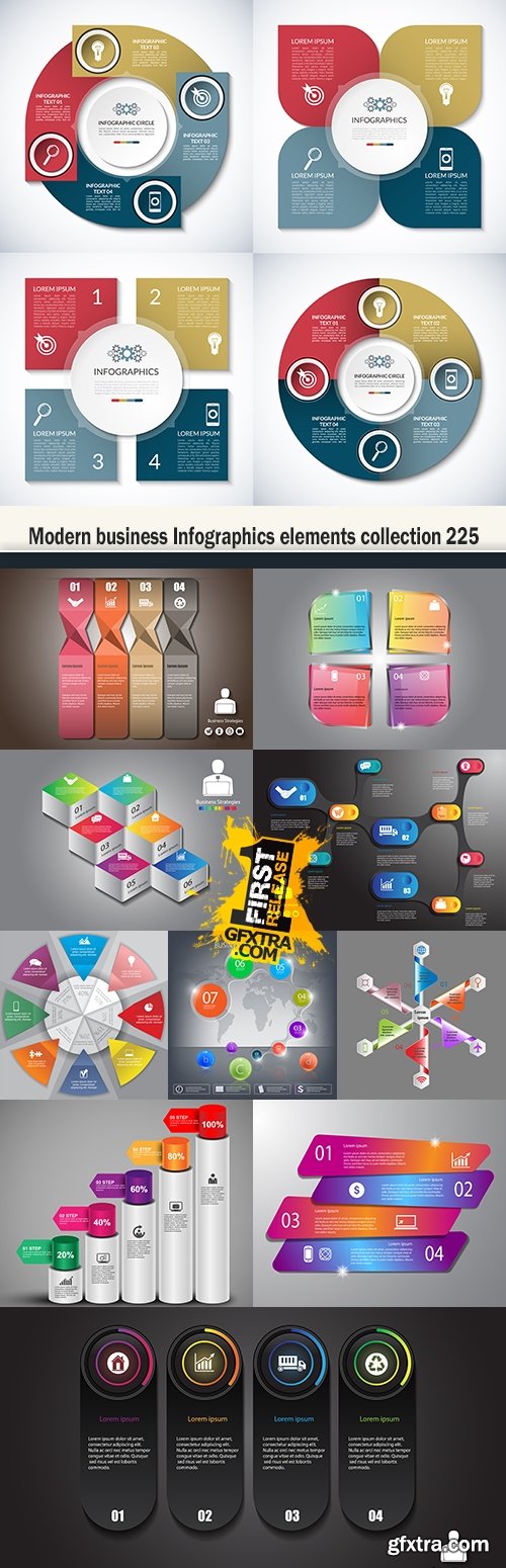 Modern business Infographics elements 226