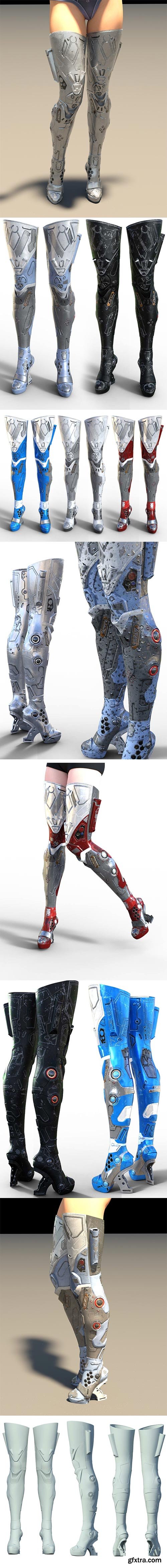 DAZ3D - Classic Sci-fi Boots for Genesis 3 Female(s) 37119