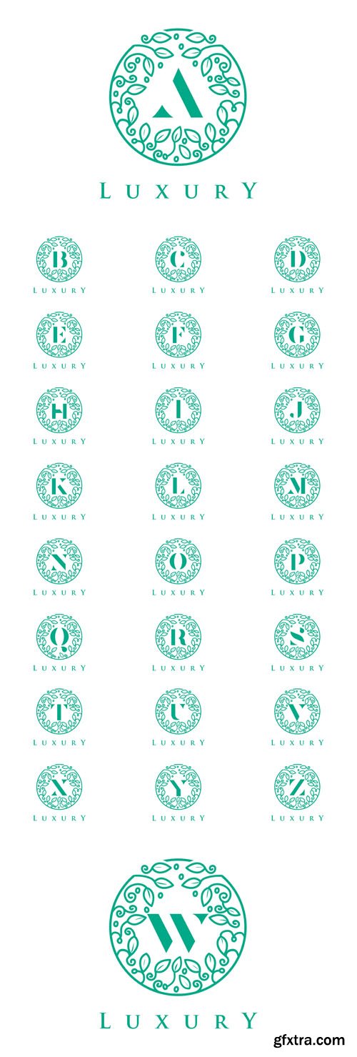 Vector Set - Letter Logos Luxury.Beauty Cosmetics Logos