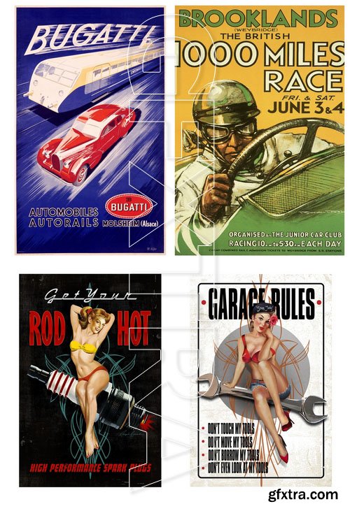 Vintage Car Posters and Racing Posters 1