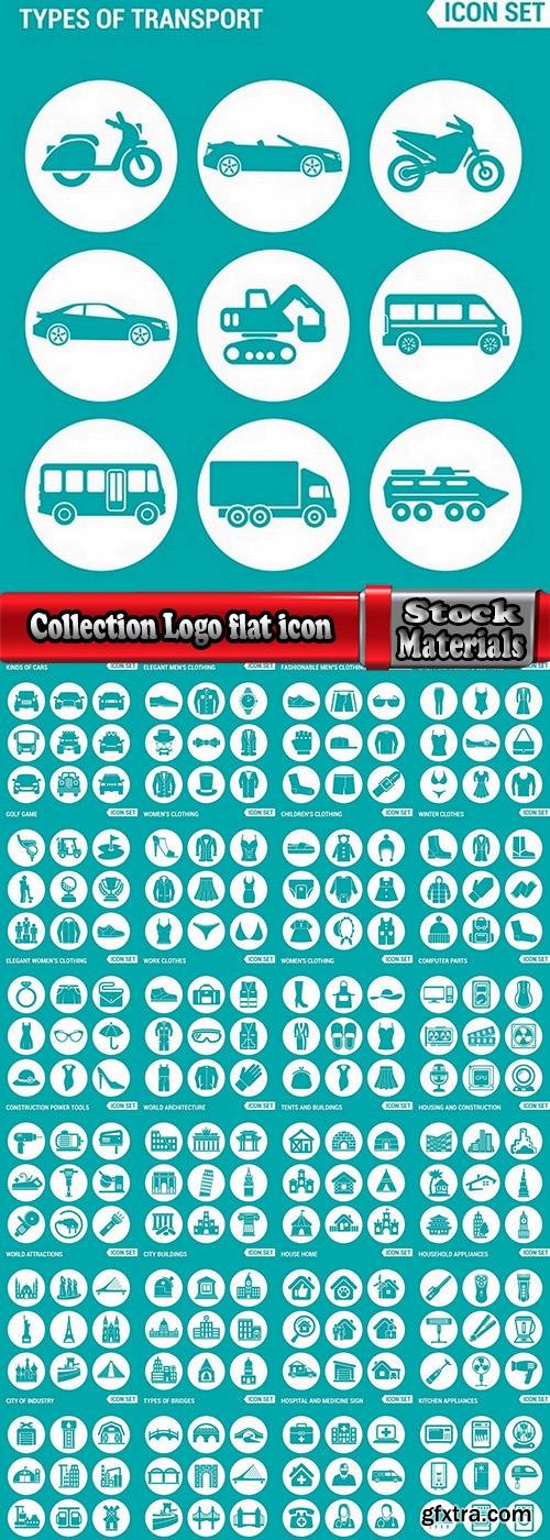Collection Logo flat icon web design element site 78-25 EPS