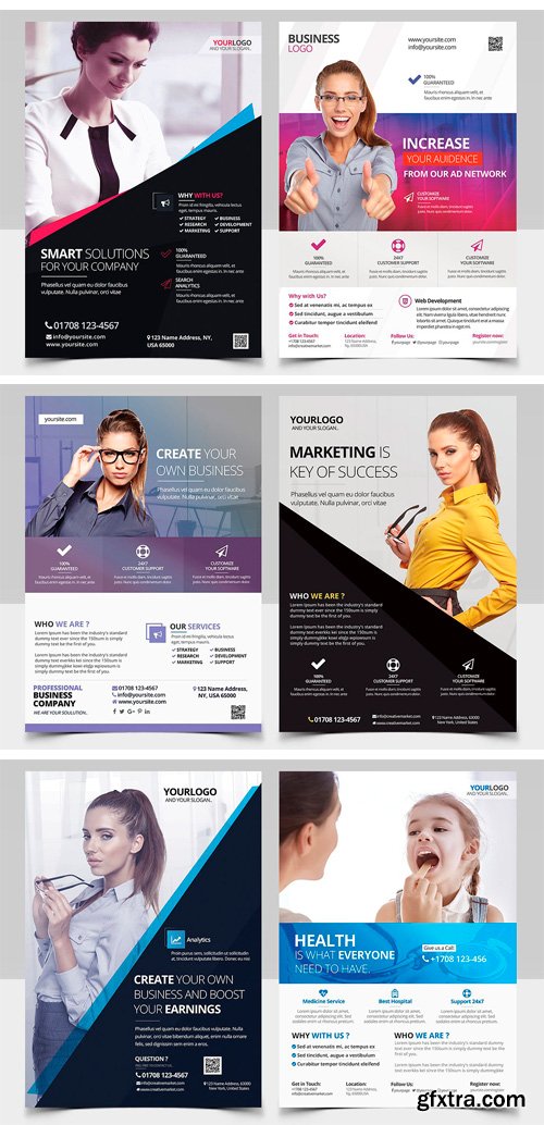 CM 1256990 - BUNDLE: 10 PSD Business Flyers