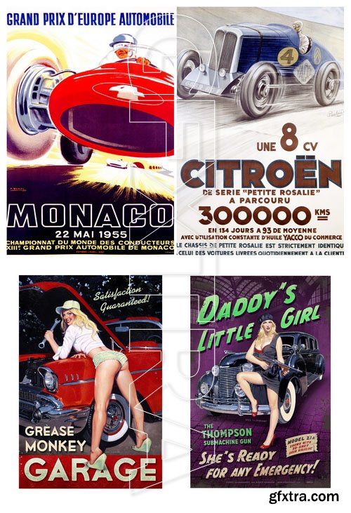 Vintage Car Posters and Racing Posters 2 » GFxtra