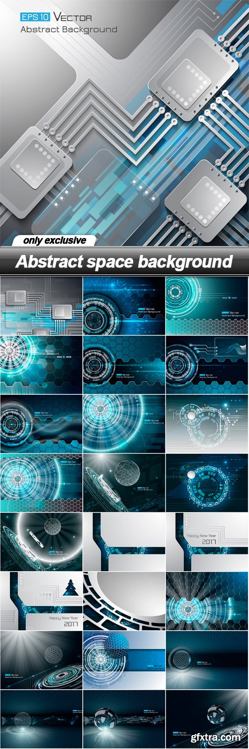 Abstract space background - 25 EPS