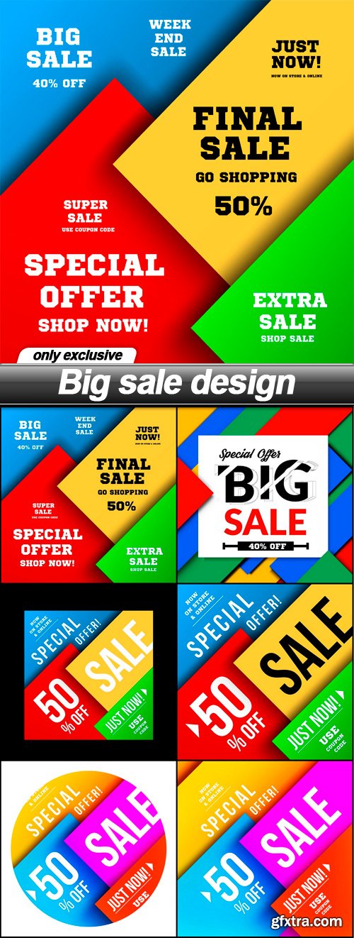 Big sale design - 6 EPS