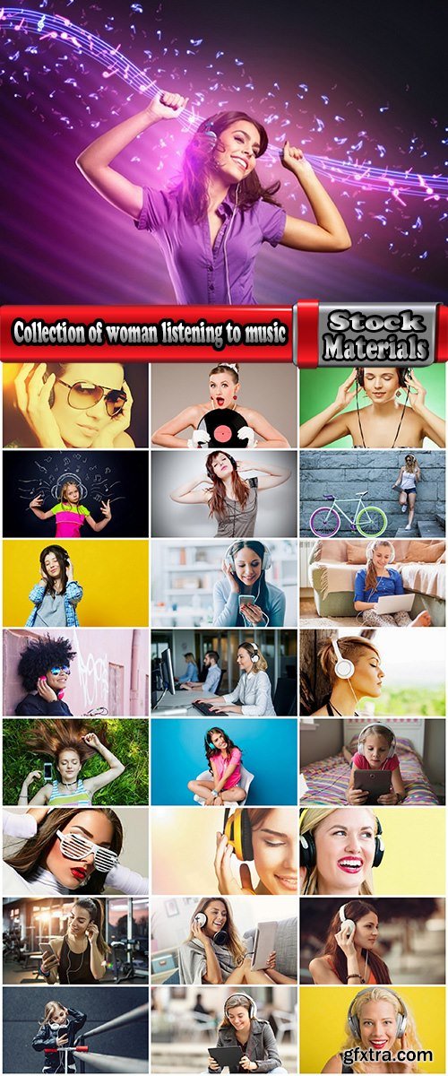 Collection of woman listening to music headphones amusement 25 HQ Jpeg