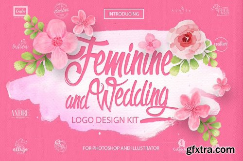 CreativeMarket Feminine & Wedding Design Kit 1205410